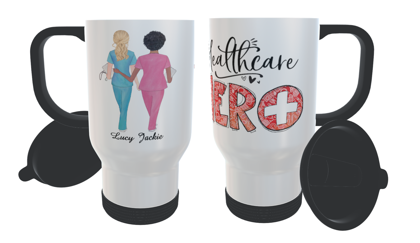 Nurses Customised Travel Mug - Healthcare Hero